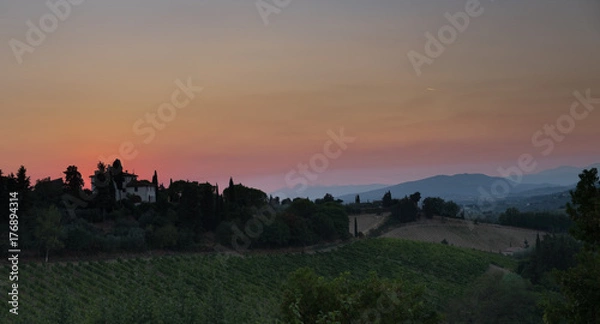 Obraz Tuscany sunset