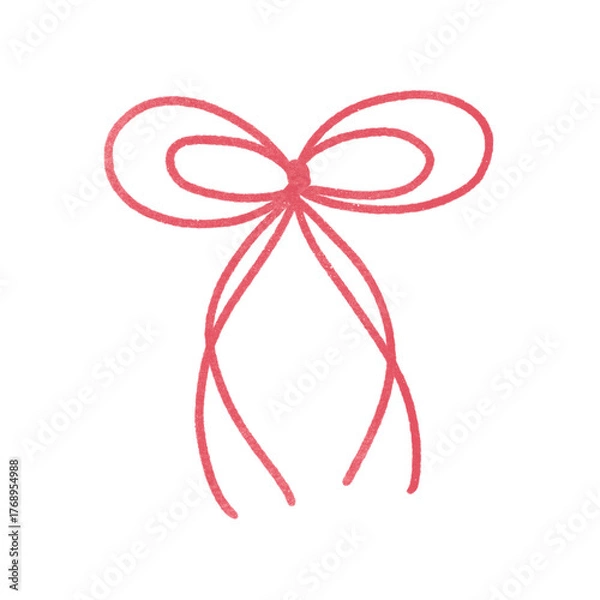 Fototapeta スタンプ風の和風リボンのイラスト