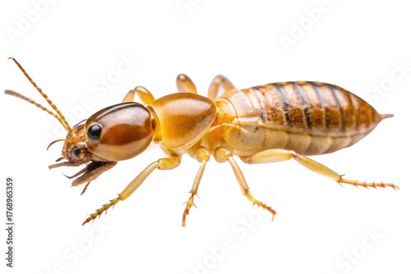 Fototapeta Termite soldier isolated on transparent background, a pest insect and wood destroyer