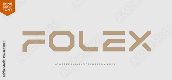 Obraz sport modern minimal logo alphabet fonts. Typography minimalist urban sans serif digital future creative sport logos fonts. vector illustration