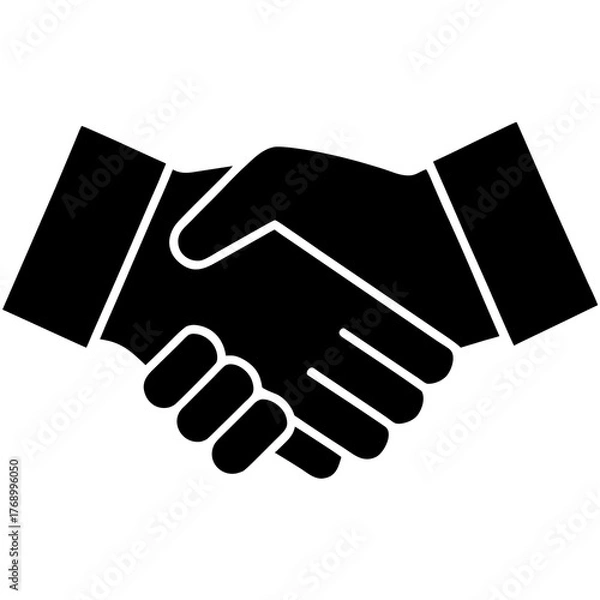 Obraz handshake vector illustration