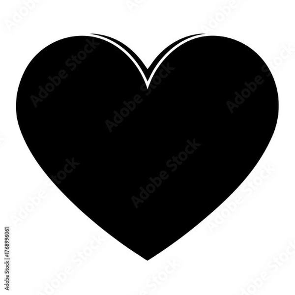 Obraz red heart on black background