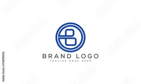Fototapeta letter B logo design vector template design for brand.