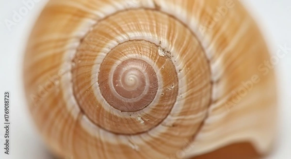 Fototapeta Intricate spiral pattern of a natural seashell, showcasing organic beauty and symmetry