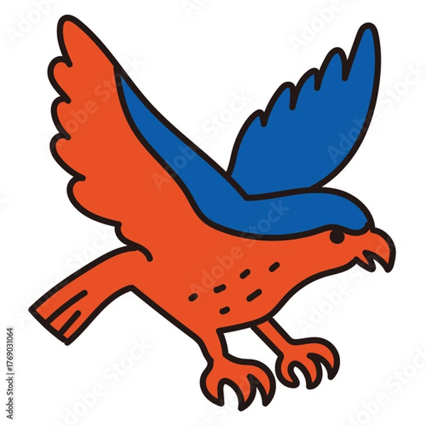 Fototapeta 年賀状の鷹のイラスト素材