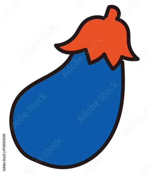 Fototapeta 年賀状の茄子のイラスト素材