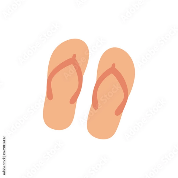 Fototapeta flip flops on white background