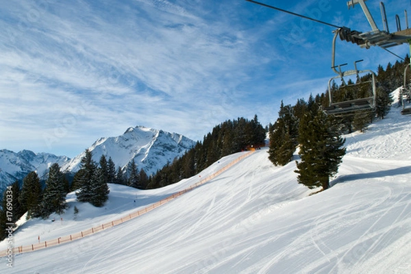 Obraz Mountain-skiing slope