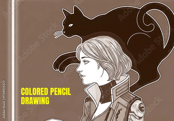 Obraz Colored Pencil Drawing Photo Effect