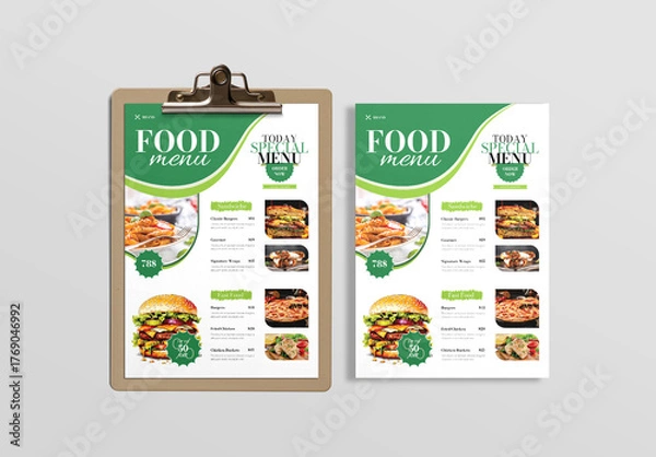 Obraz Food Menu Design Layout