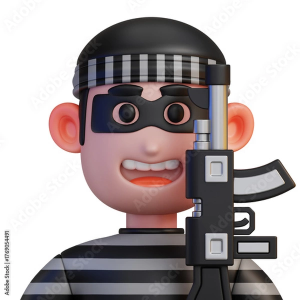 Obraz Terrorist 3D Illustration