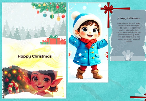 Obraz Christmas Collage Photo Effect