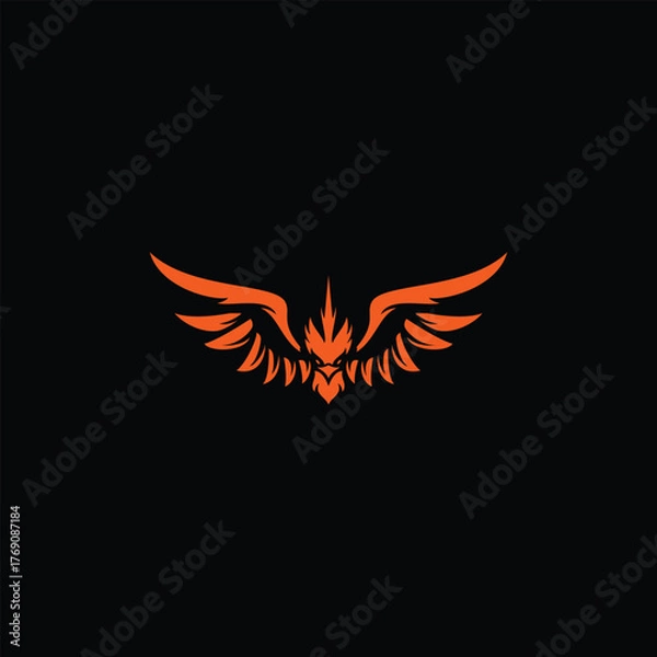 Fototapeta phoenix line logo. phoenix vector illustration for icon ,symbol or logo