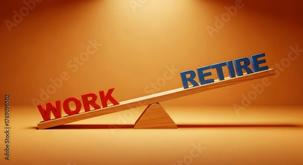 Fototapeta Career Transition & Retirement Planning: Balancing Work vs. Retirement