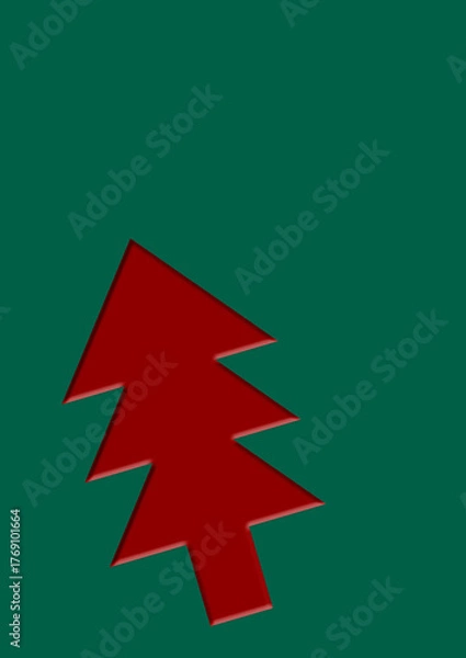 Obraz クリスマスツリーred