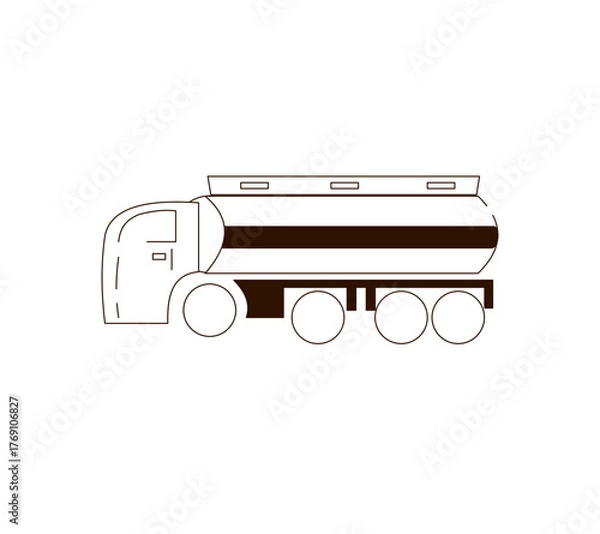 Obraz タンクローリーのアイコン