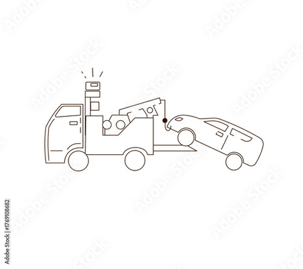 Obraz レッカー車のアイコン