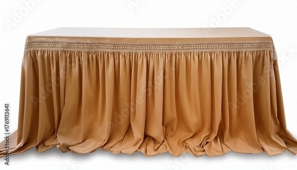 Fototapeta Tablecloth Runner For Exhibition Trade Show Isolated With A Transparent Background For Illustrations And Mockups Front View