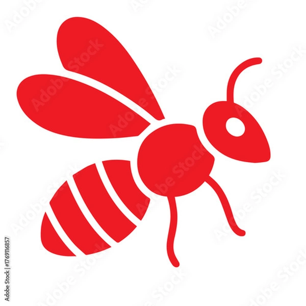 Obraz ant icon or logo symbol solid vector illustration 