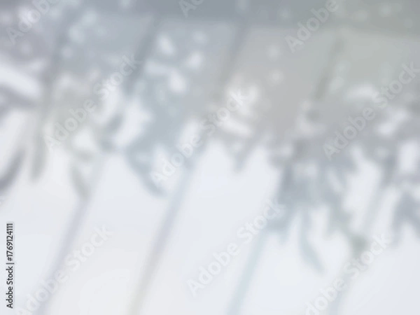 Obraz 柵と木の影が地面に映る背景