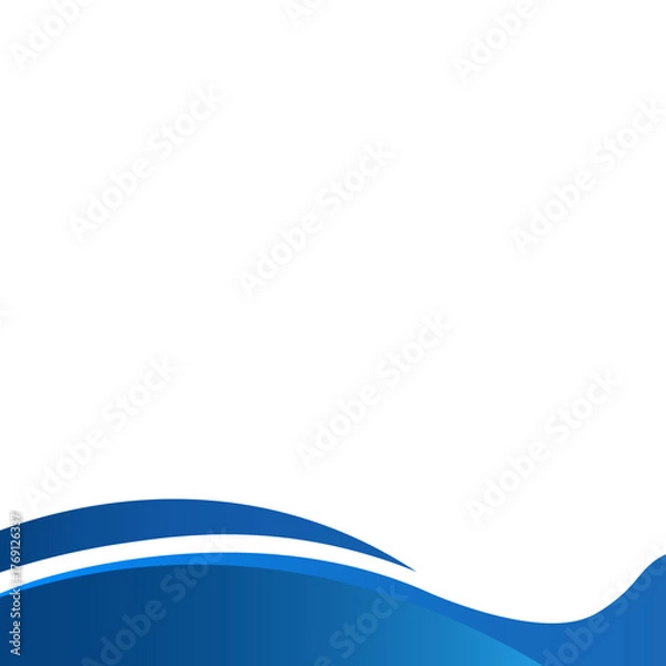 Fototapeta Modern Wavy Footer