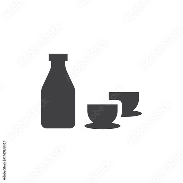 Fototapeta Bottle and cup icon