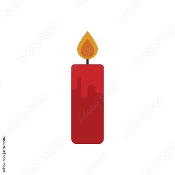 Fototapeta Red Candle icon