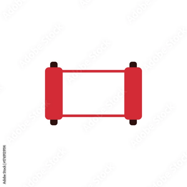 Fototapeta Red Scroll Graphic