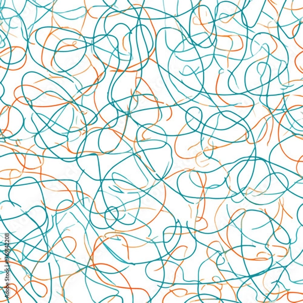 Obraz Abstract Chaotic Scribble Line Art