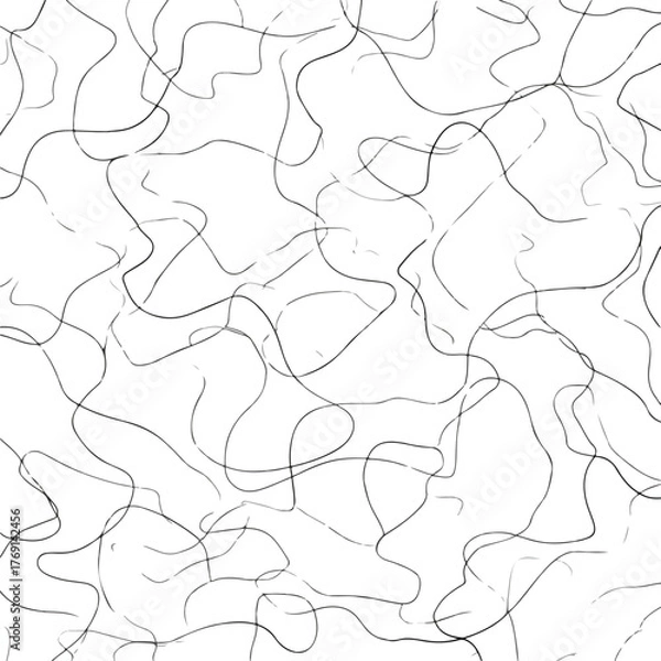 Obraz Abstract Chaotic Scribble Line Art Pattern