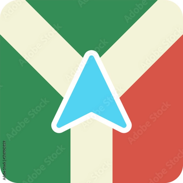 Obraz set of flat icon map design