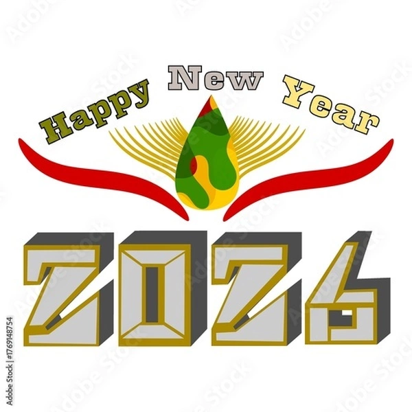 Fototapeta Colorful 2026 New Year celebration with bright fireworks, confetti, glowing numbers 2026, festive lights, and joyful atmosphere symbolizing happiness, hope, and new beginnings