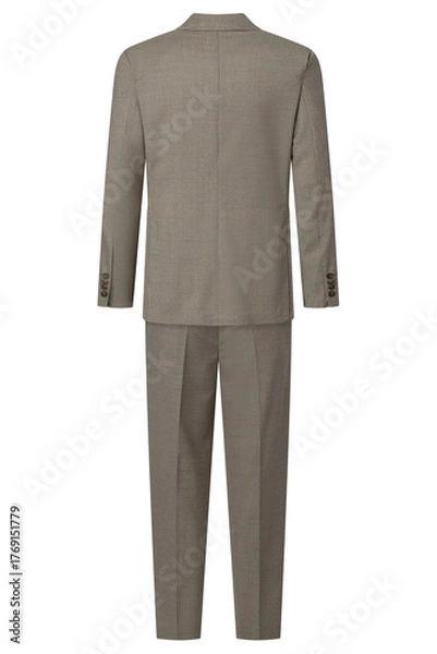 Fototapeta Back view of sophisticated houndstooth suit with tailored jacket and matching pants