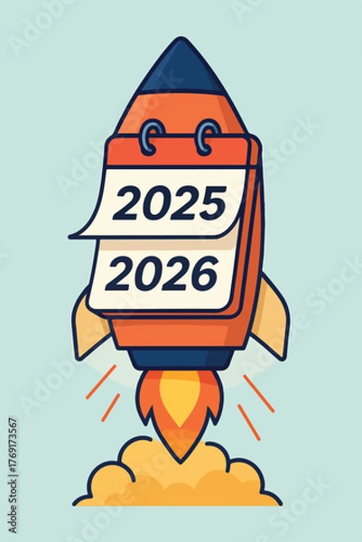 Obraz rocket new year