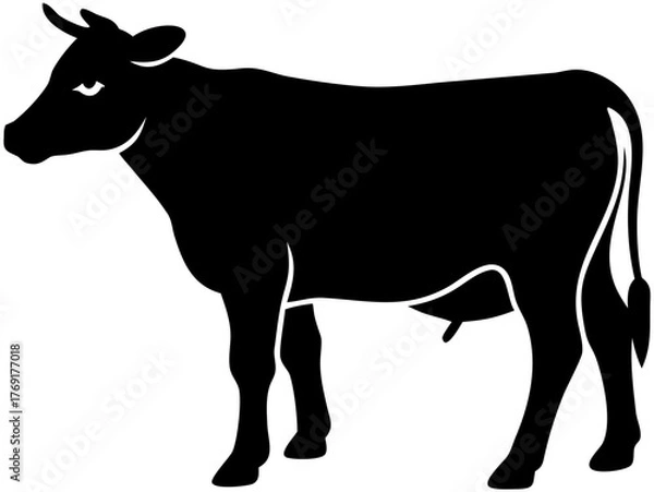 Obraz Cow - High Quality Vector Logo - Vector illustration ideal for T-shirt graphic