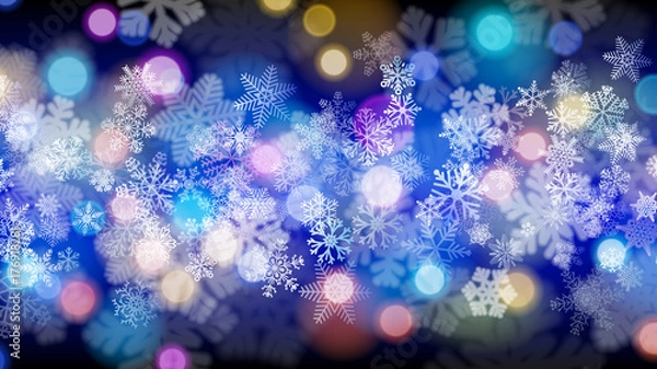 Fototapeta Background of snowflakes