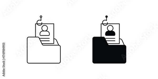 Fototapeta Identity Theft set icon with white background vector stock illustration