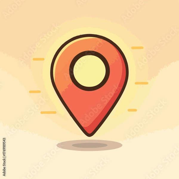 Fototapeta Location Pin Marker Icon for Navigation and Map Applications