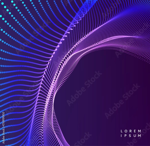 Fototapeta 3d futuristic technology style. Abstract background. Vector illustration.