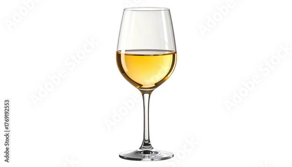 Obraz Elegant clear glass filled with light amber liquid on dark