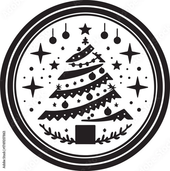 Fototapeta Christmas Tree Silhouette Bundle