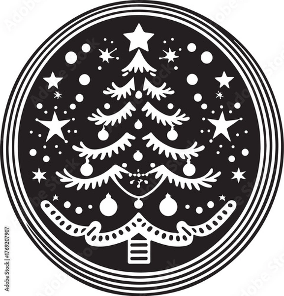 Fototapeta Christmas Tree Silhouette Bundle