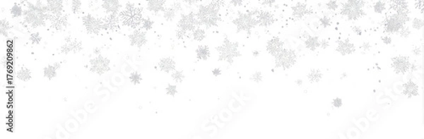 Fototapeta png festive overlay with snowflake, gold, silver, garland, stars, magical glow, abstract winter design for Christmas greeting cards, banners, scrapbook, and holiday templates