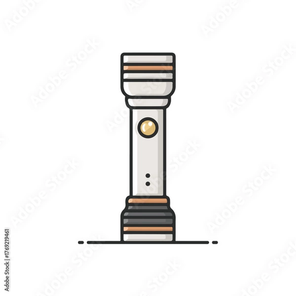 Fototapeta Sleek Flashlight Minimalist Vector Design