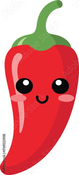 Obraz Cute Red Chili Pepper Character