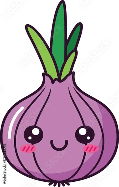 Obraz Cute Red Onion Character