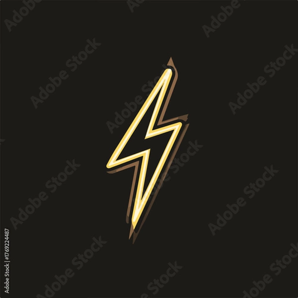 Fototapeta Sleek Lightning Bolt Vector Design Element