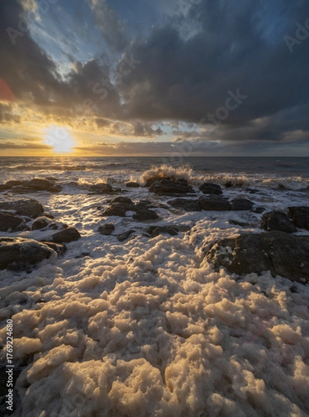 Fototapeta The Adelaide algal bloom at dusk