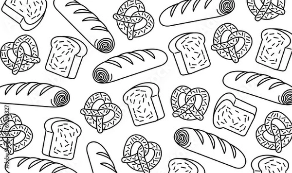 Fototapeta breads seamless background