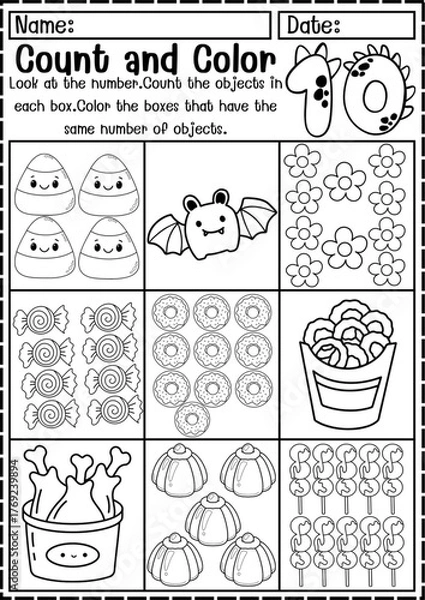 Obraz worksheet, printable worksheet, kids worksheet
